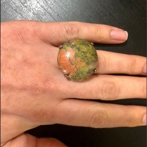 Anthropologie Boho Unakite Jasper Ring